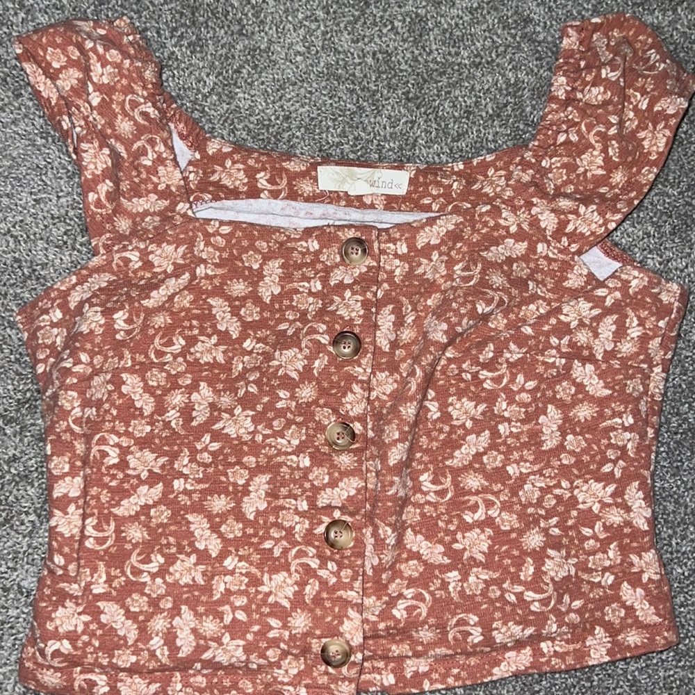 Rewind halter flower crop stretchy